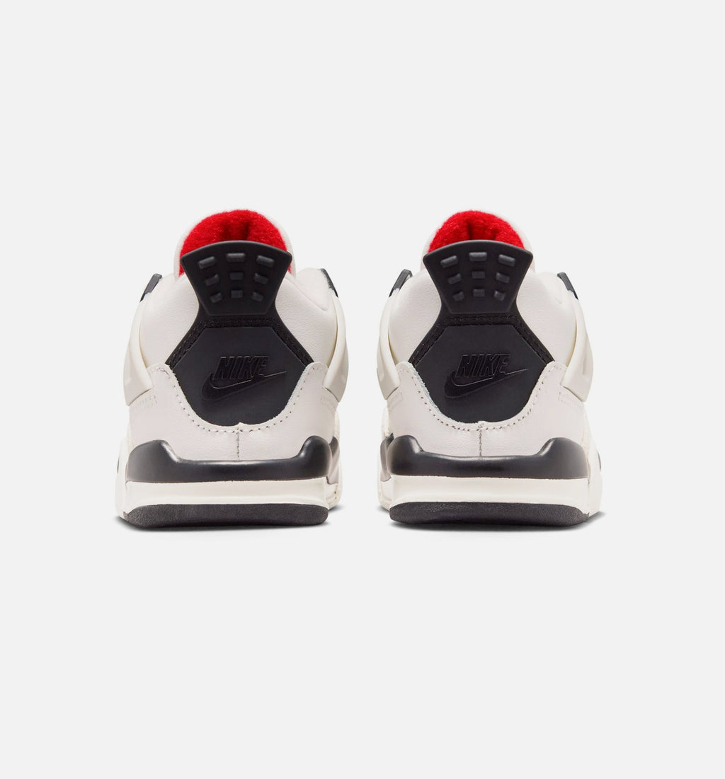 Air Jordan 4 Retro "Flight Club" Infant/Toddler Lifestyle Shoes – Sail/Black/University Red