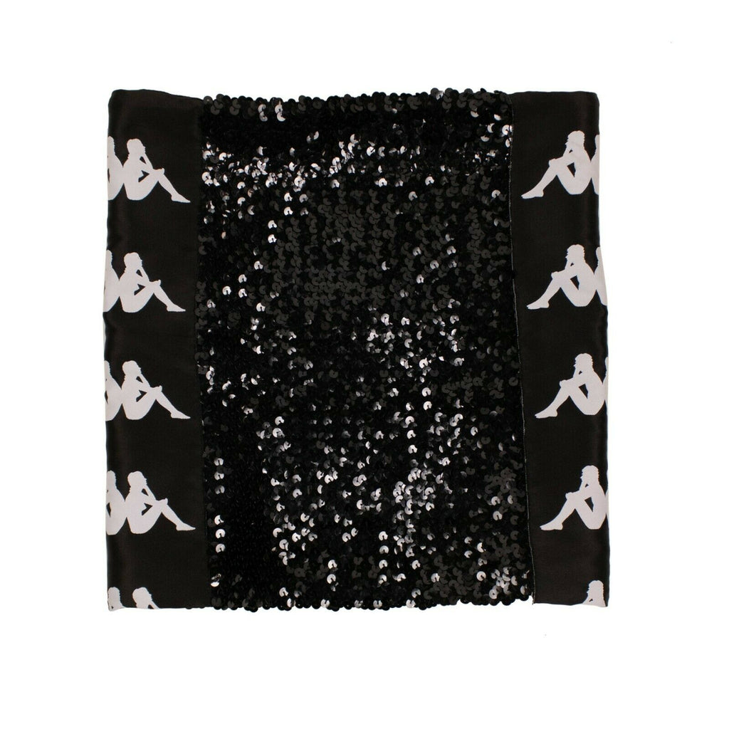 Faith Connexion X Kappa Sequin Side Logo Mini Skirt - Black