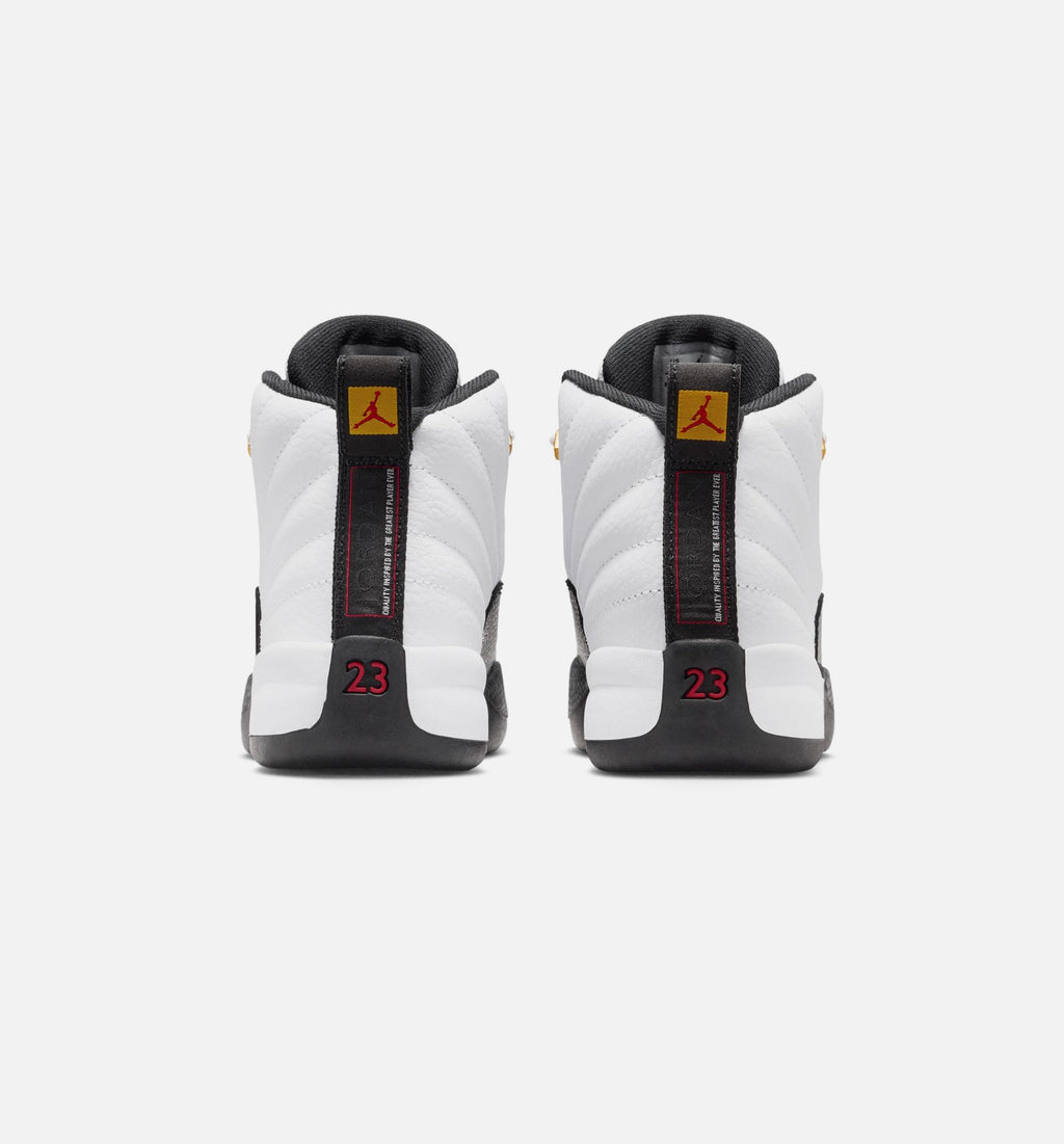Air Jordan 12 Retro Taxi Infant & Toddler Lifestyle Shoes - White/Black/Taxi