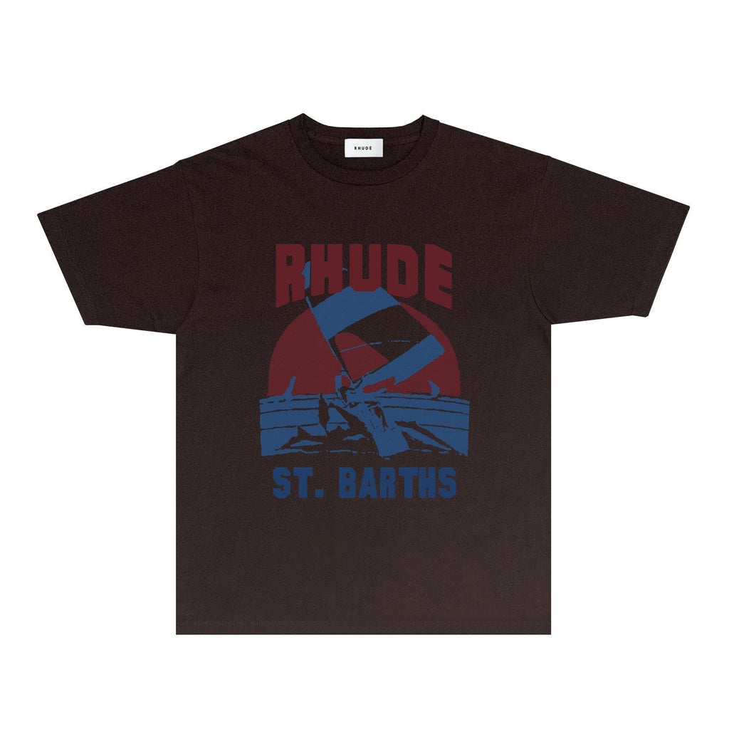 Rhude T-shirts Printed Trendy Pure Cotton