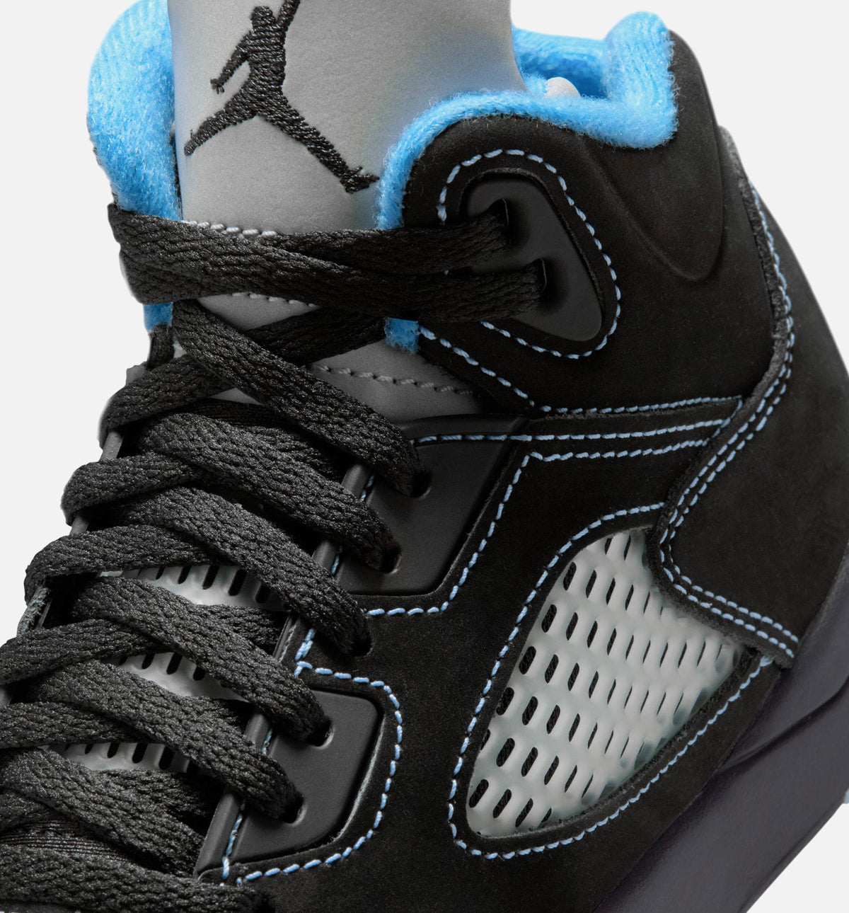 Air Jordan 5 Retro "Black Carolina" Little Kids' Shoe – Black/University Blue/White