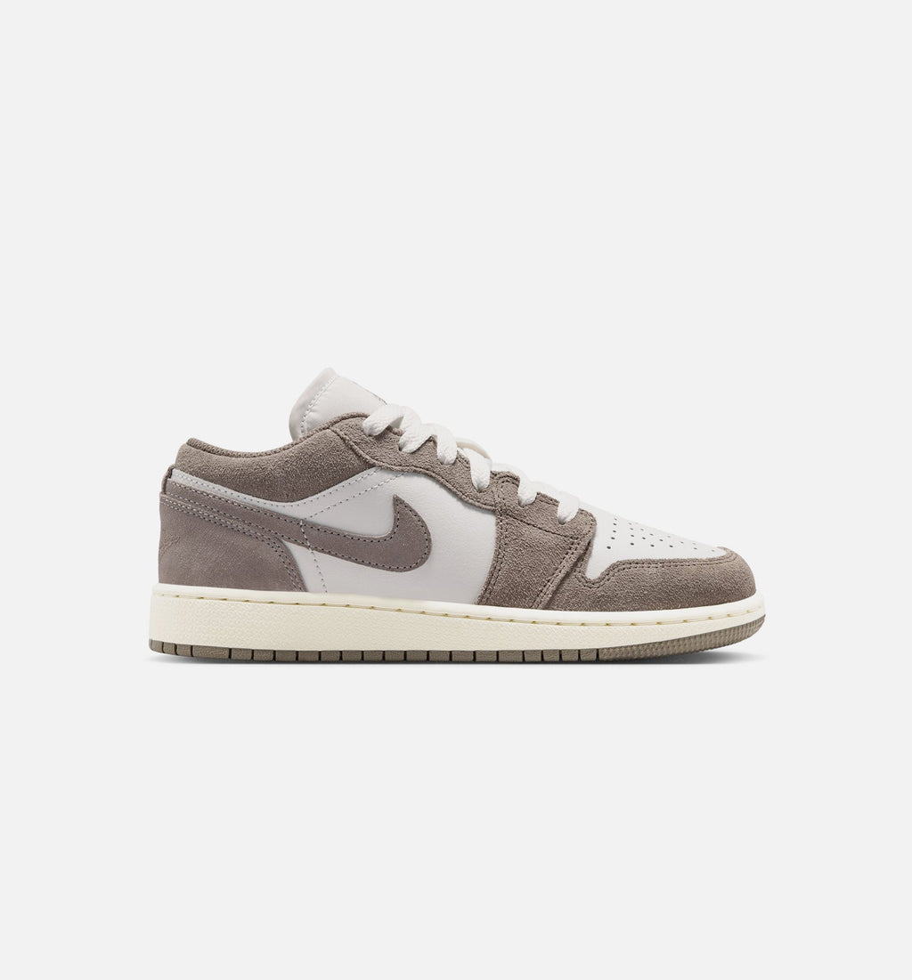 Air Jordan 1 Low Grade School Lifestyle Shoes - Olive Grey