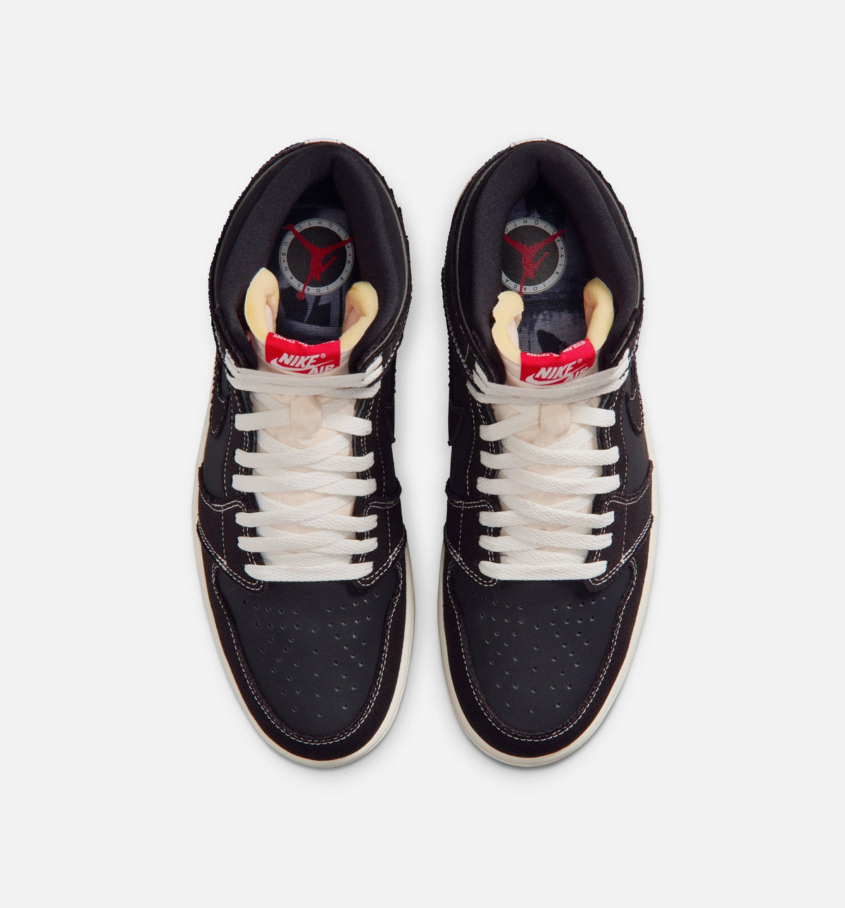 Air Jordan 1 Retro High OG Flight Club Men's Shoes - Black/University Red/Sail/Gum Medium Brown