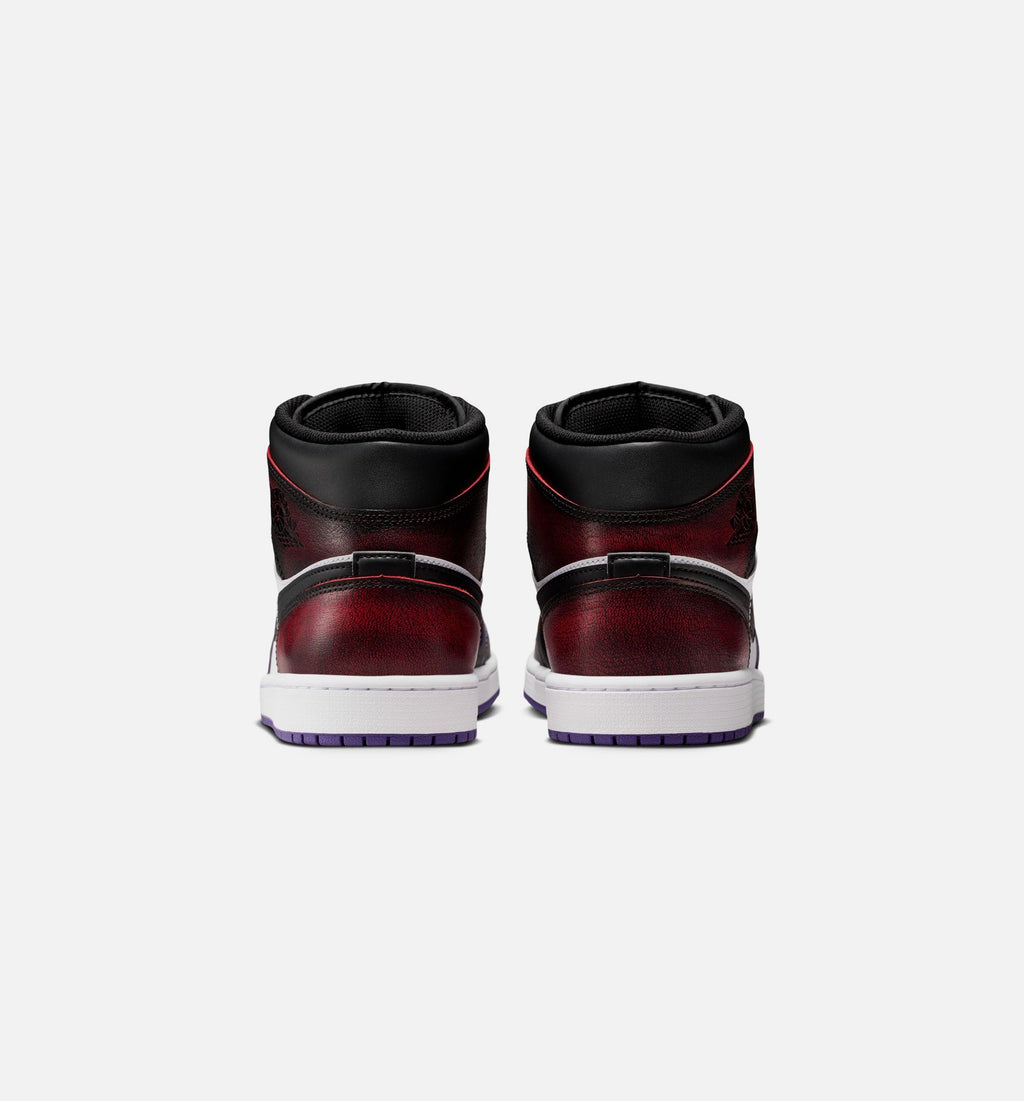 Air Jordan 1 Mid SE – Men's Lifestyle Shoe in True Red/White/Court Purple/Black
