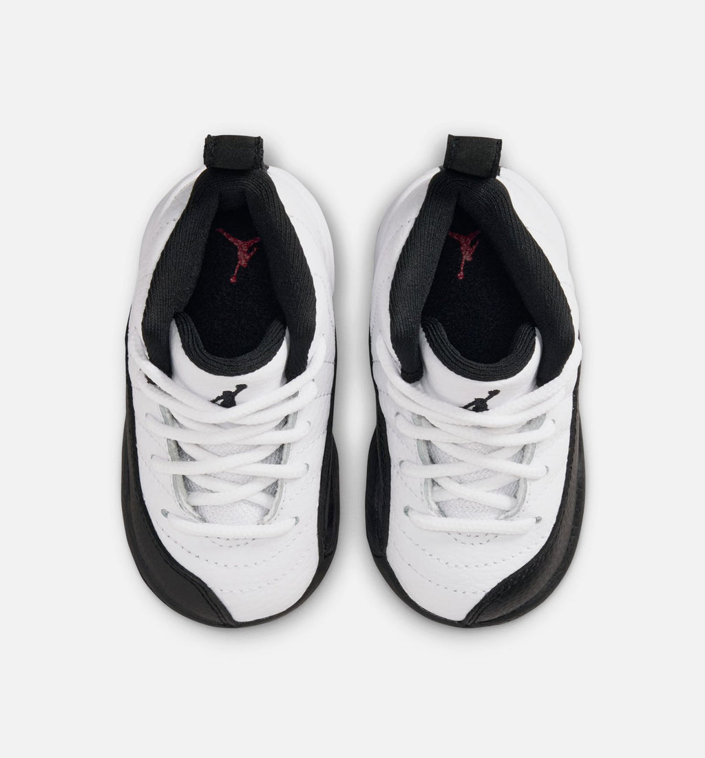 Air Jordan 12 Retro Taxi Infant & Toddler Lifestyle Shoes - White/Black/Taxi Yellow