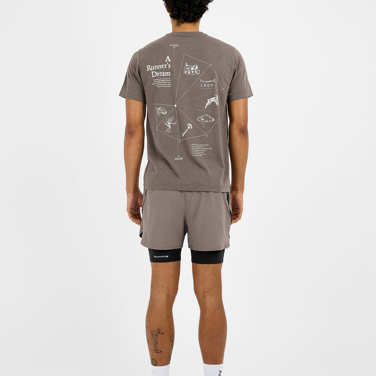 Acid Running A Runner's Dream T-Shirt: Shadow Taupe