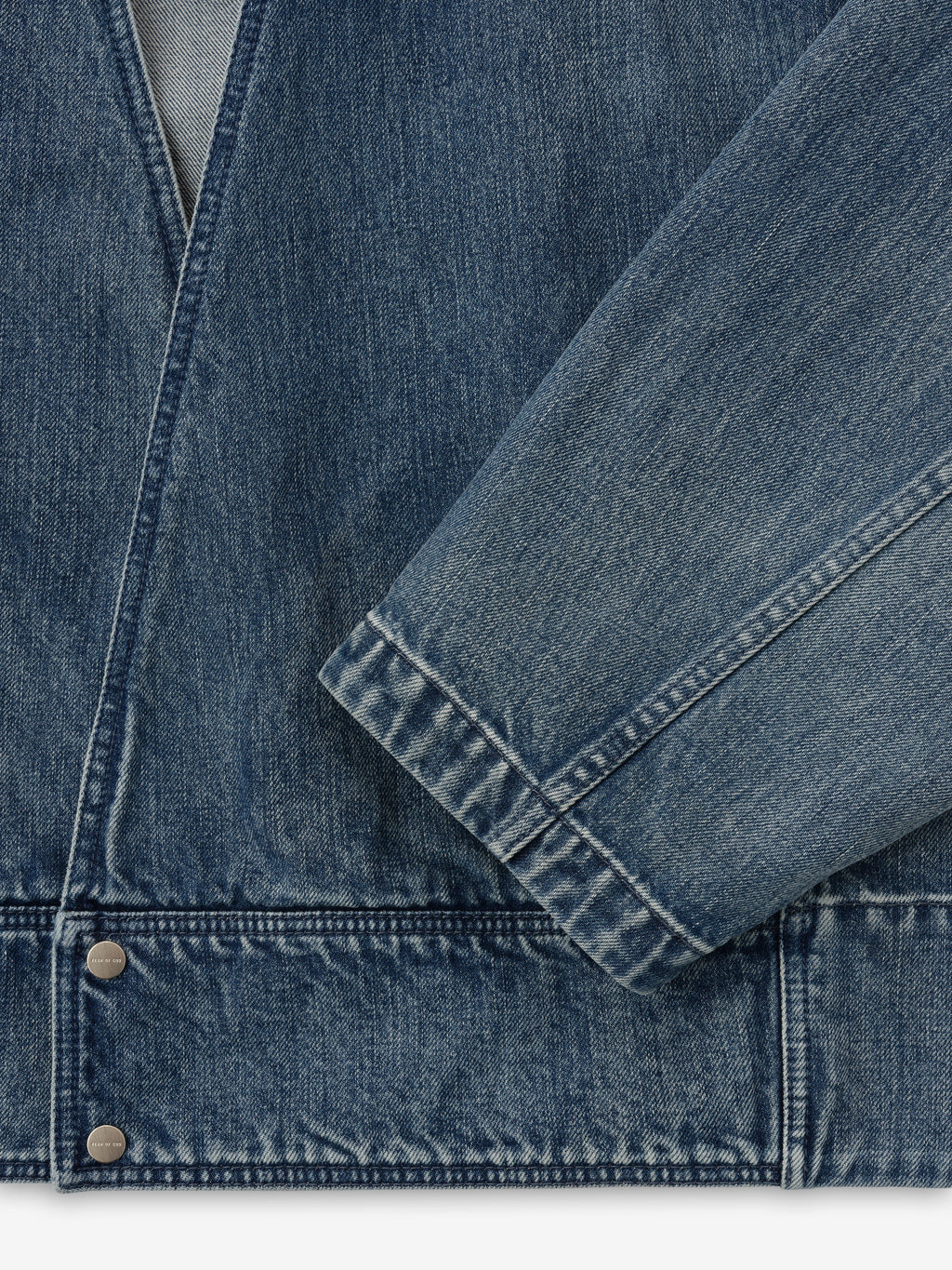 Denim Lapelless Jacket