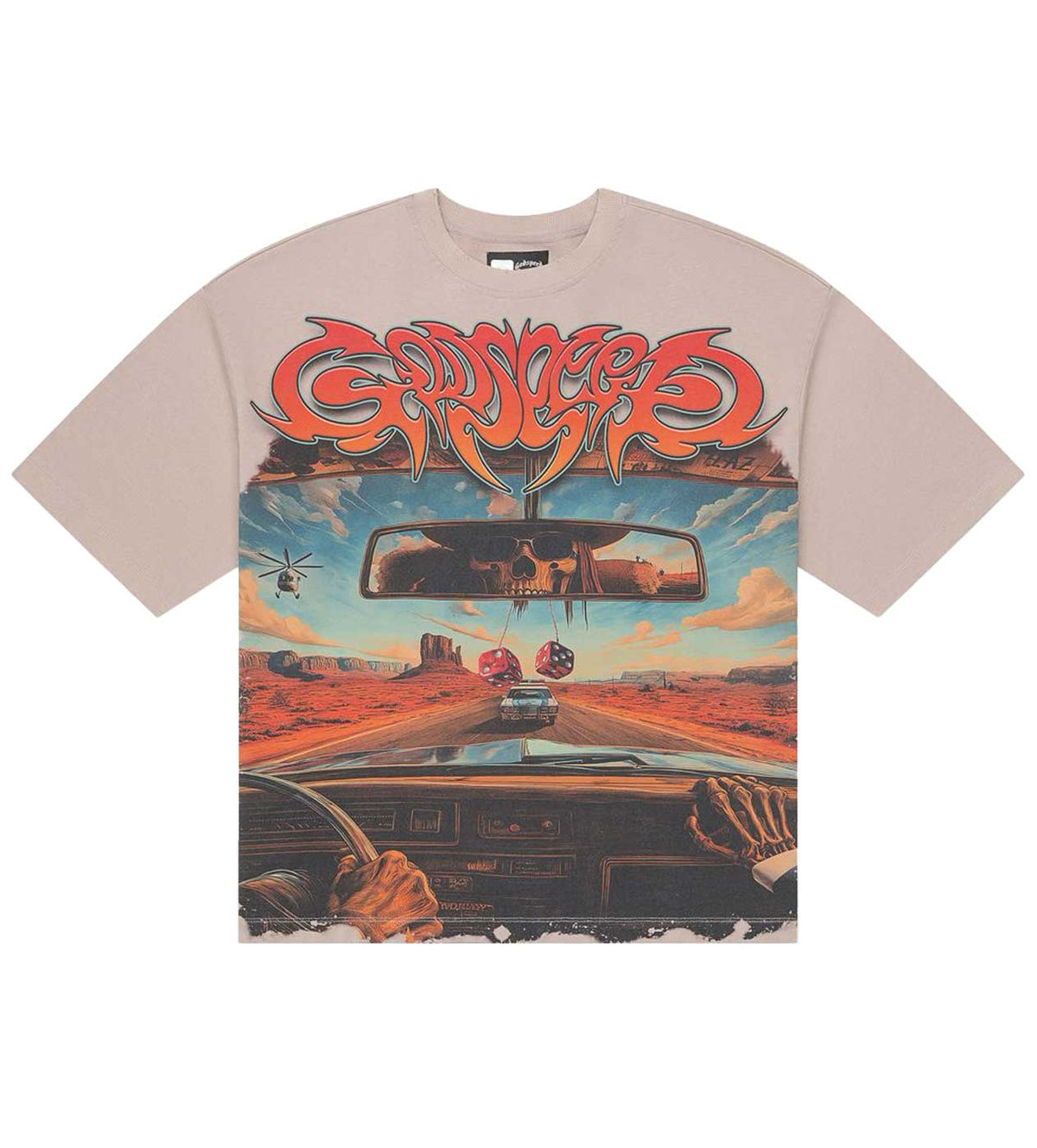 Godspeed On The Run Tee Stone