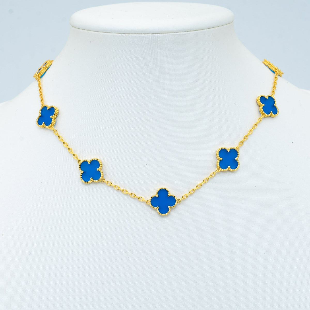 Van Cleef & Arpels VINTAGE AGATE NECKLACE 10 MOTIFS GOLD