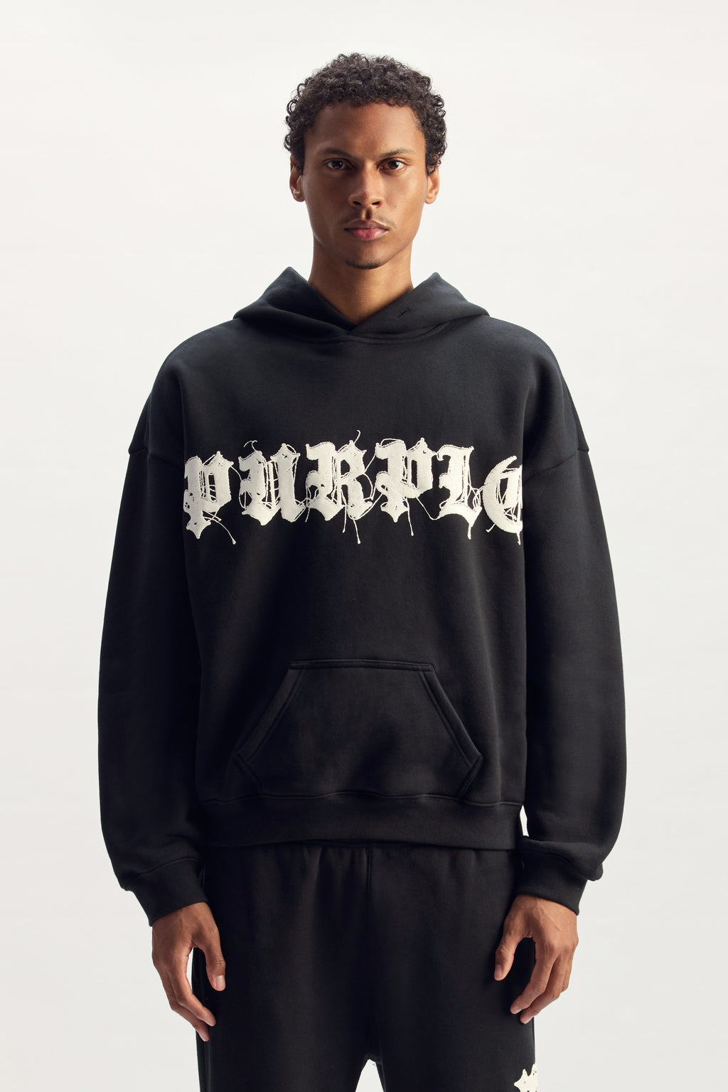 Gothic Wordmark Stitch Hoodie