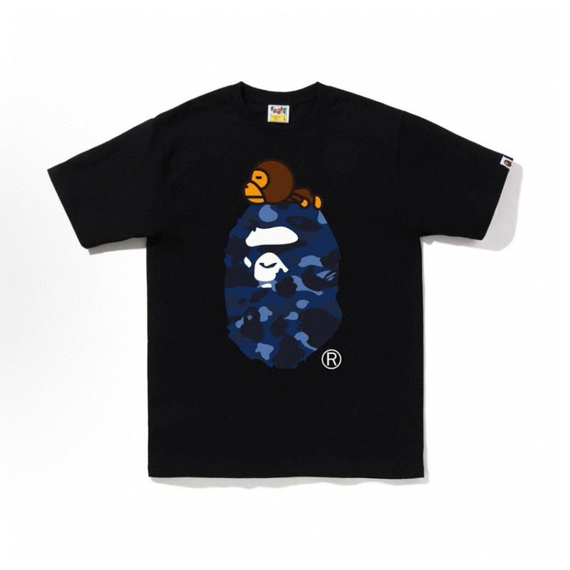 BAPE Ape Head Shark Print Loose Casual Unisex Short Sleeve T-Shirt