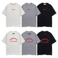 Fear Of God Essentials Red Rubber Letter Crew Neck Short Sleeve T Shirt