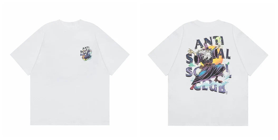 ASSC White Tee – Colorful Cartoon Print
