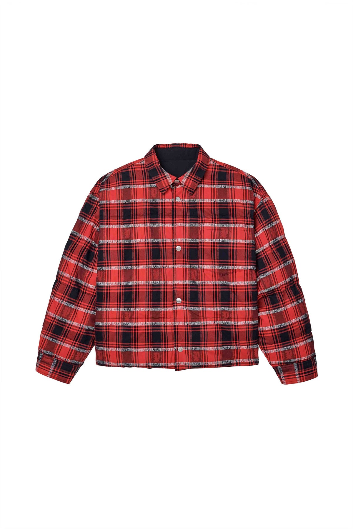 Plaid Script Reversible Jacket