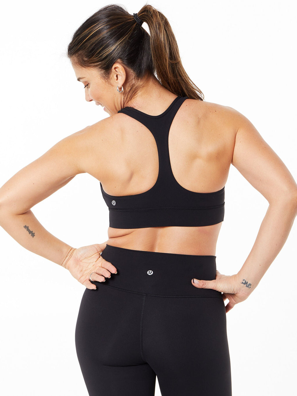 Mesh High Neck Racerback Bra