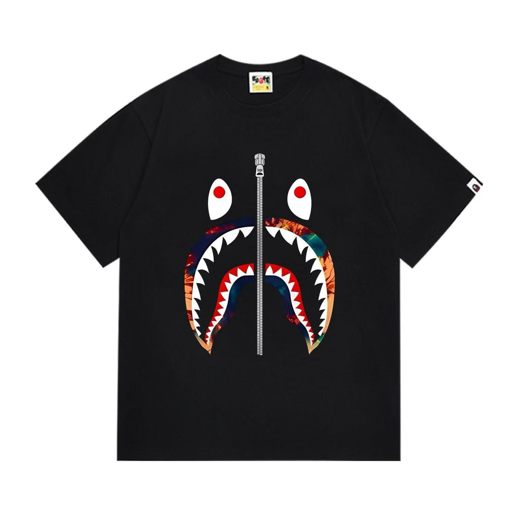 BAPE Shark Zip Graphic Short-Sleeve T-Shirt