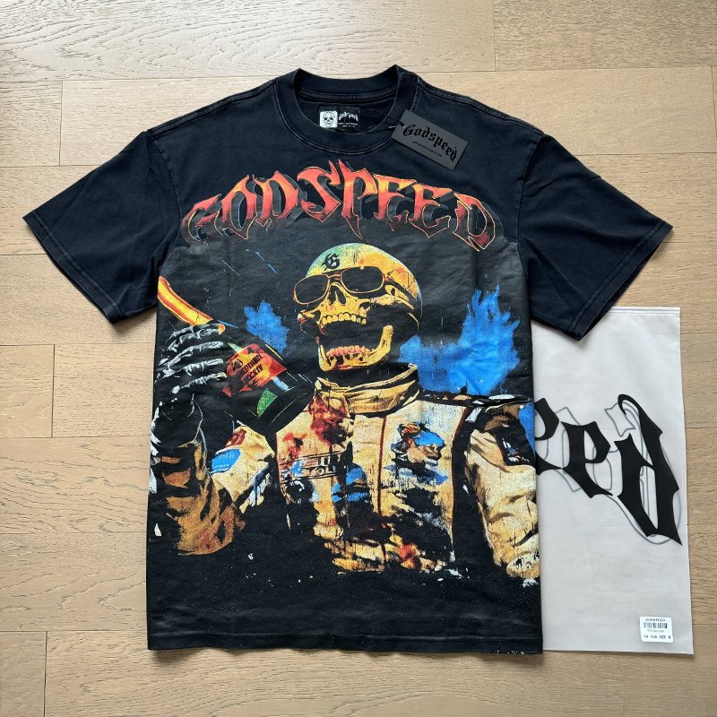 Godspeed Skull Racing Graphic T-Shirt