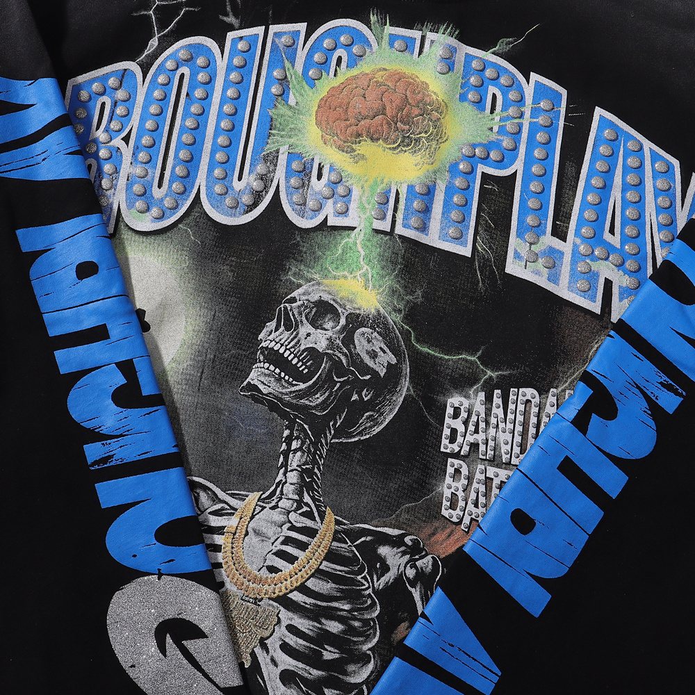 Rough Play Skull Shock Long-Sleeve T-Shirt