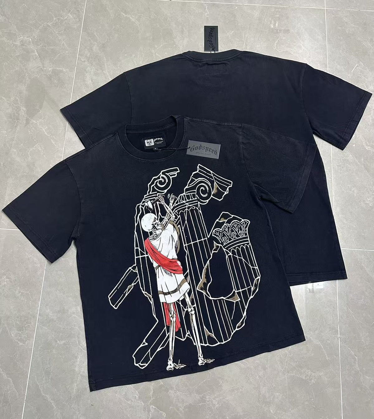 Godspeed Skeleton Columns Short-Sleeve T-Shirt