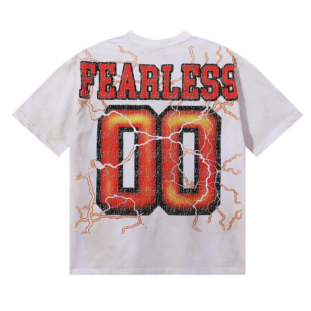 MAJESTIK Fearless 00 Football Bear Graphic T-Shirt