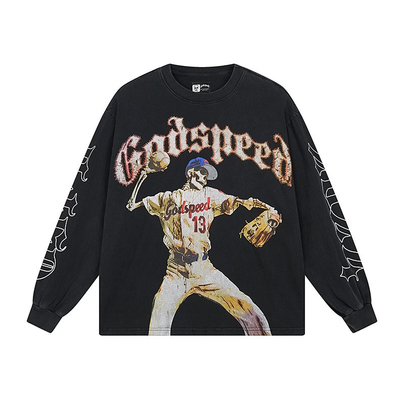 Godspeed Out of Many One Baseball Graphic Long-Sleeve T-Shirt
