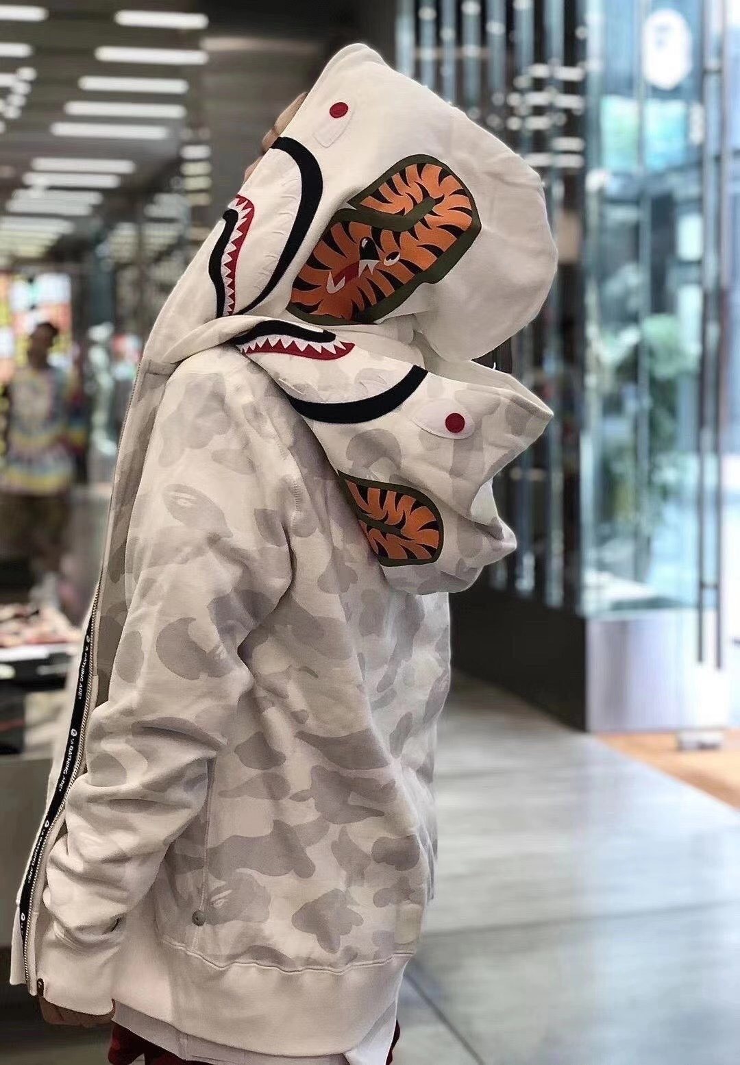 BAPE Shark WGM Camouflage Zip Hoodie
