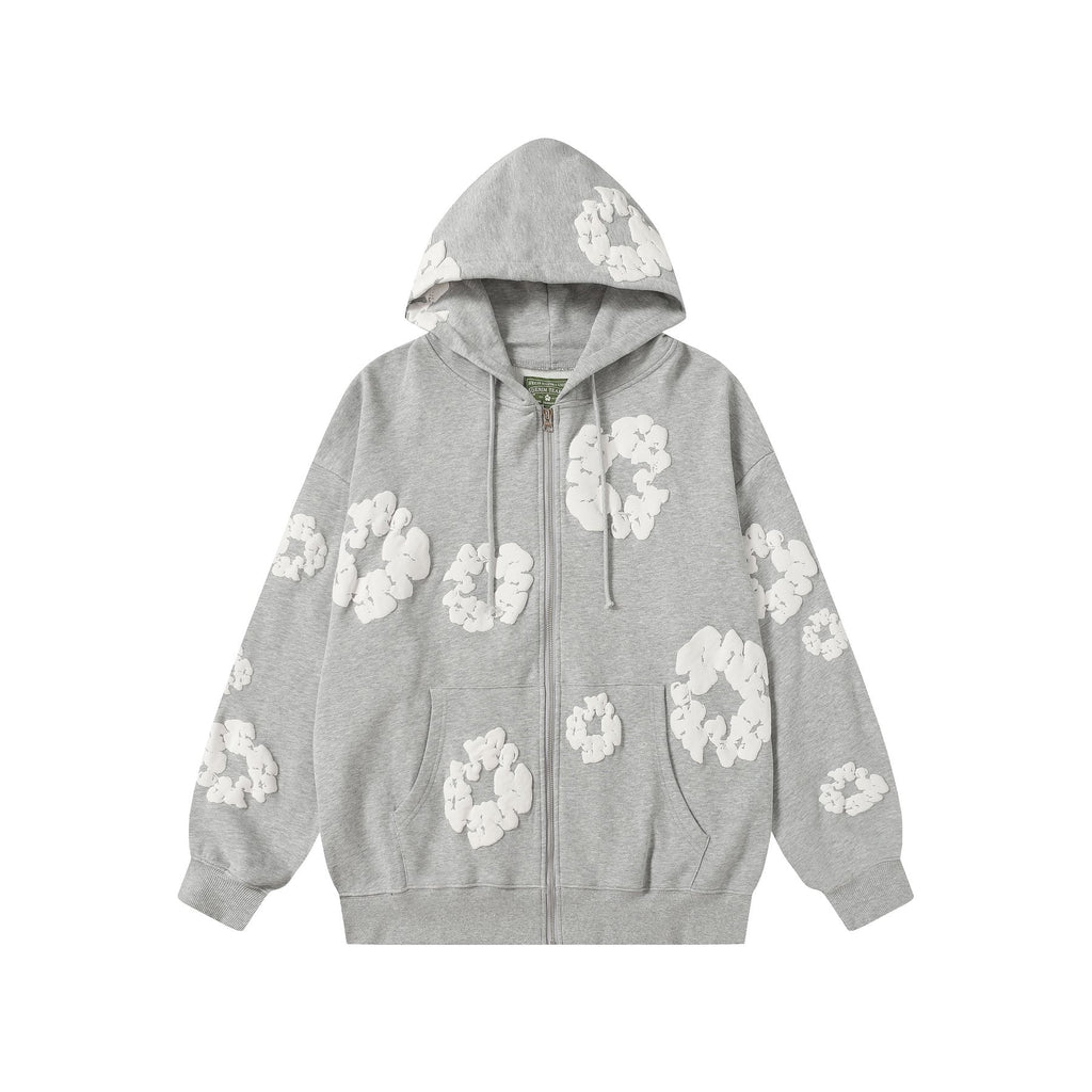 DENIM TEARS Floral Zip Hoodie