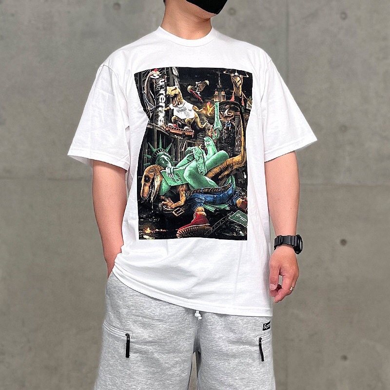 Supreme T-Rex Statue Graphic Short-Sleeve T-Shirt