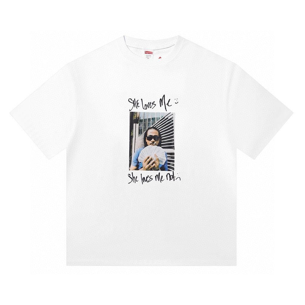 Supreme She Loves Me Graphic Short-Sleeve T-Shirt