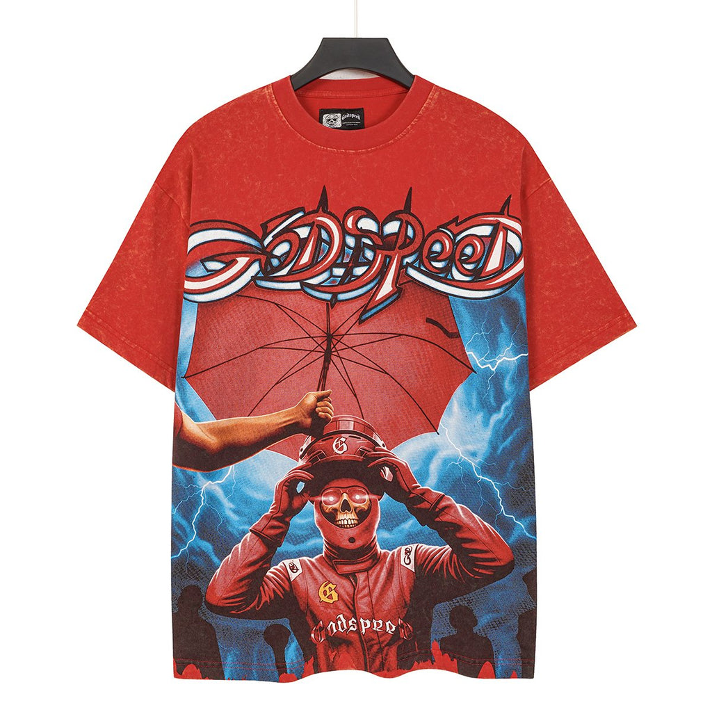 Godspeed Washed Graphic Short-Sleeve T-Shirt