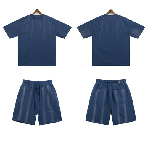 AMIRI Washed Embroidered T-Shirt & Shorts Set