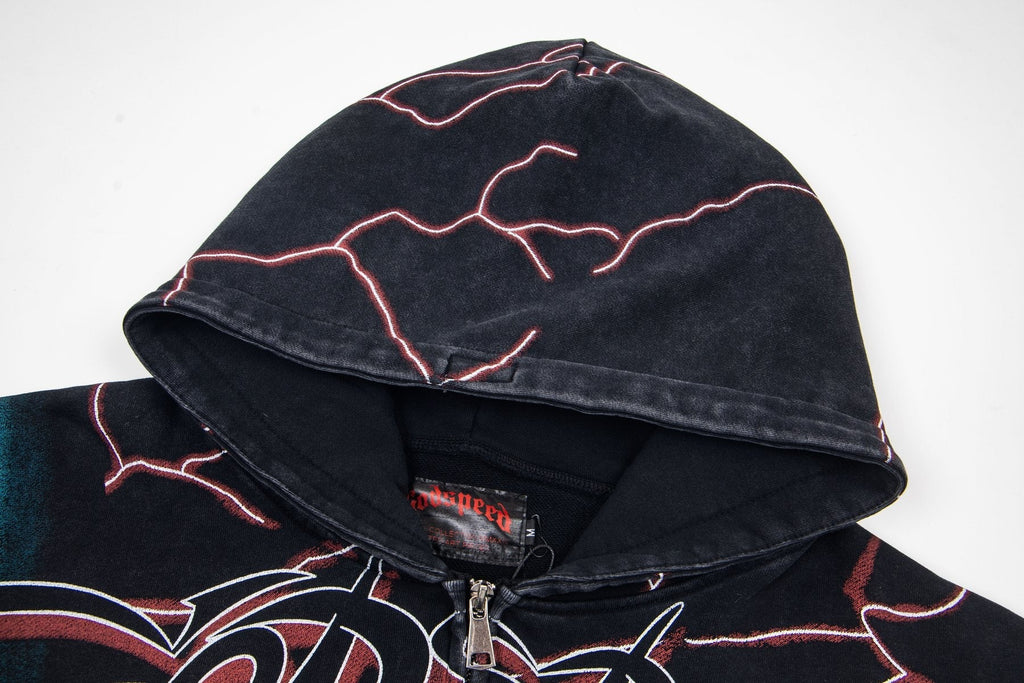 Godspeed Out of Many One All-Over Print Zip Hoodie