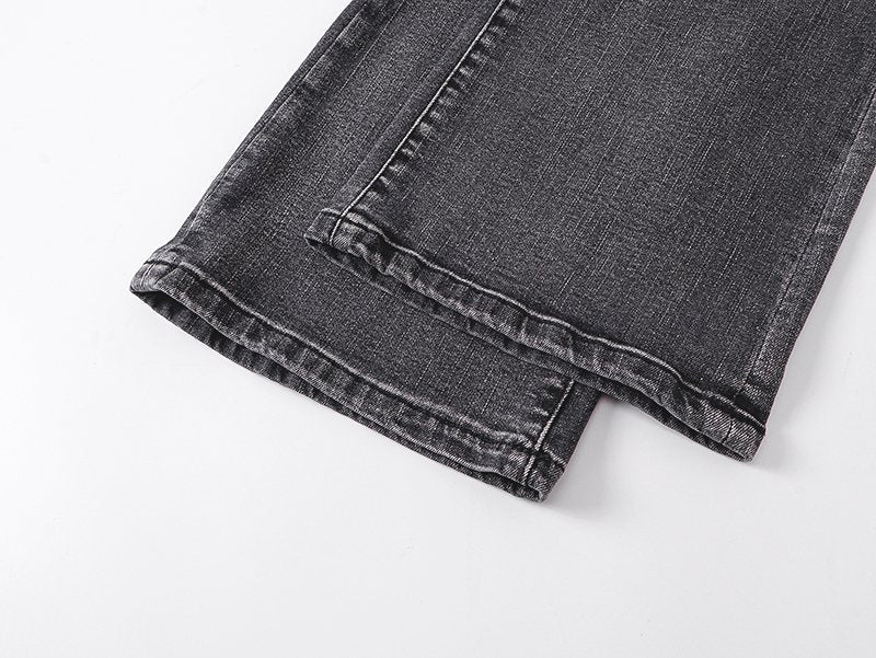 Purple Brand Washed Black Flare Jeans