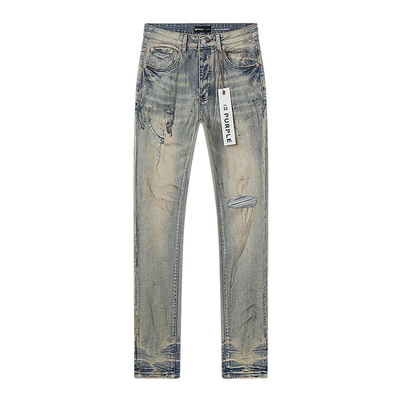 Purple Brand Light Blue Distressed Jeans
