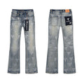 VALABASAS Triangle Motif Washed Denim Jeans