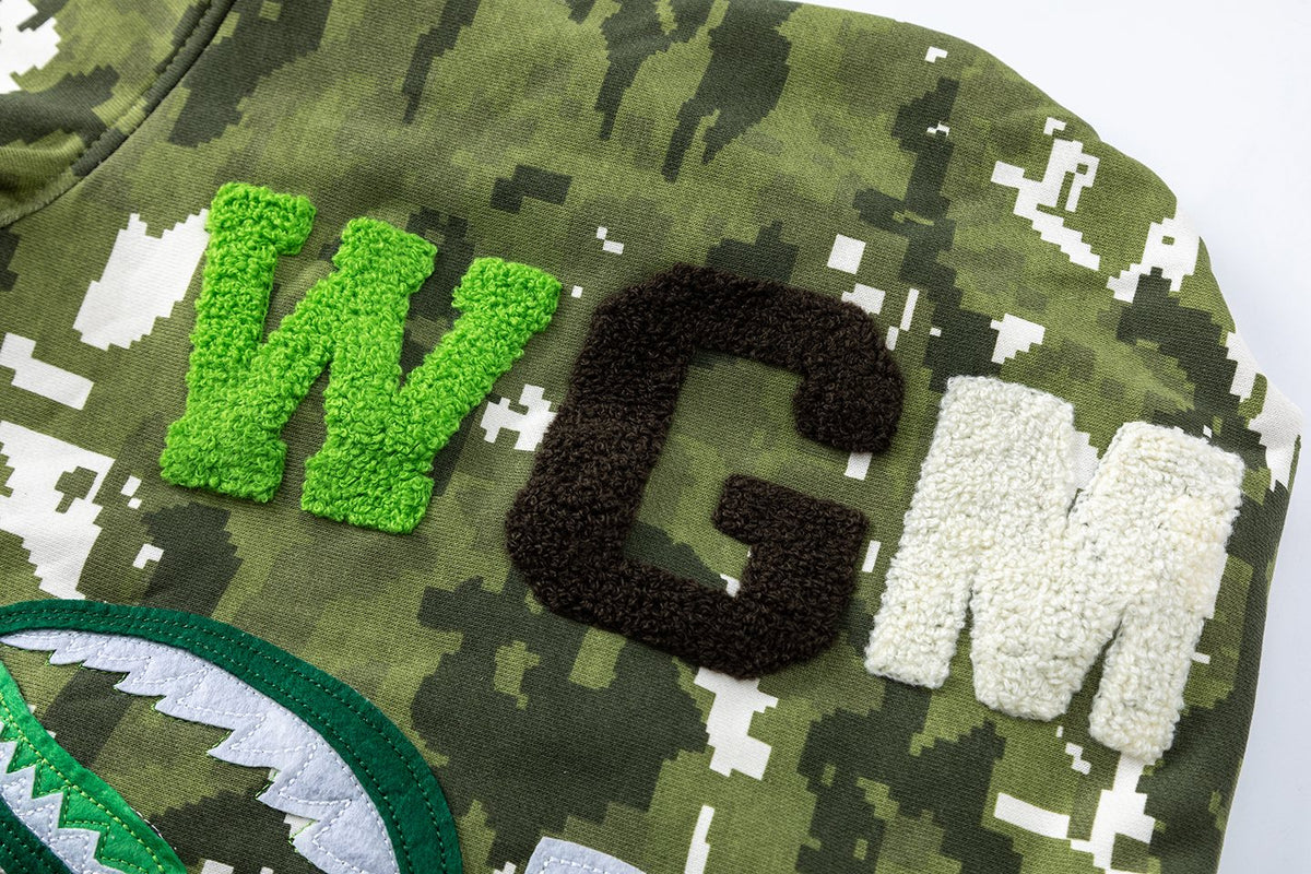 BAPE Shark Face Digital Camo Zip Hoodie
