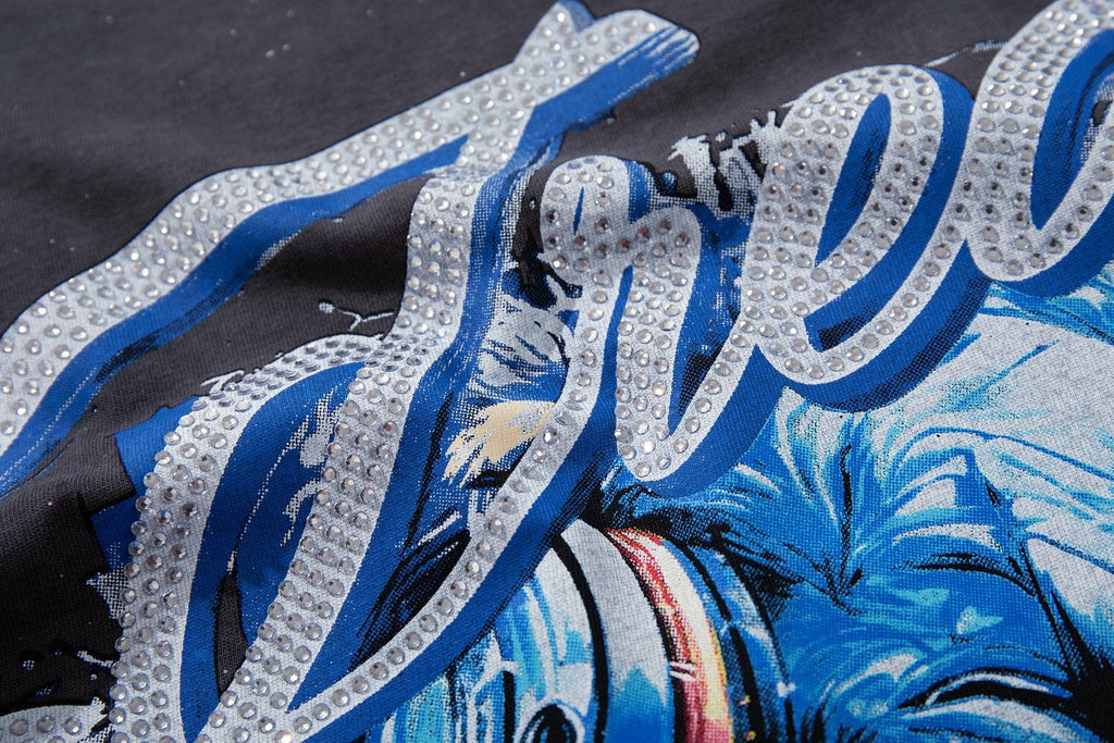 BKYS Revival Rhinestone Portrait Graphic T-Shirt