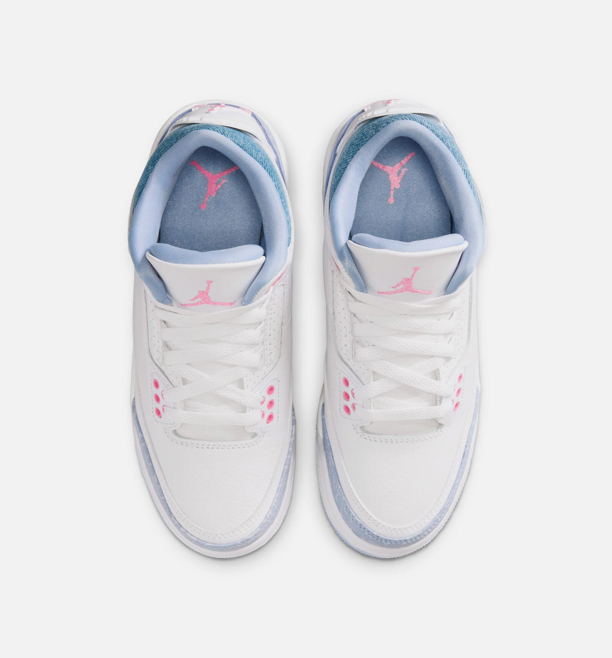 Air Jordan 3 Retro 'Cobalt Bliss' Grade School - White/Cobalt Bliss/Football Grey/Pink Glow