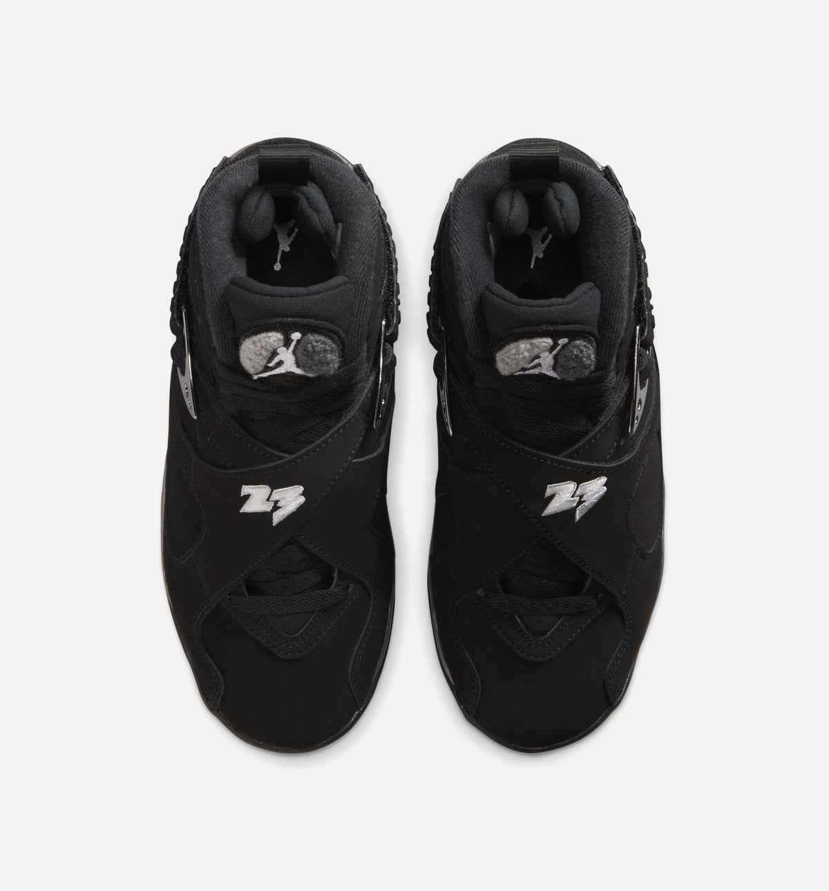 Air Jordan 8 Retro Chrome – Grade School Lifestyle Shoe | Black/White/Light Graphite