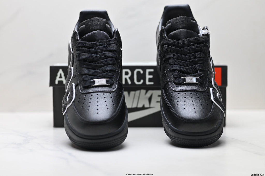 Nike Air Force 1 Low Black Outline Graphic Unisex Sneakers Style 20