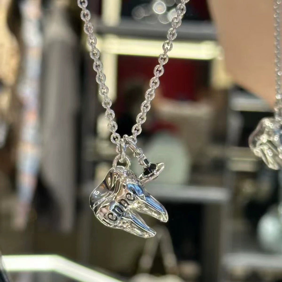 Vivienne Westwood Style Tooth Orb Pendant Necklace