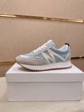 Men's Light Blue and Gray Low-Top Sneakers