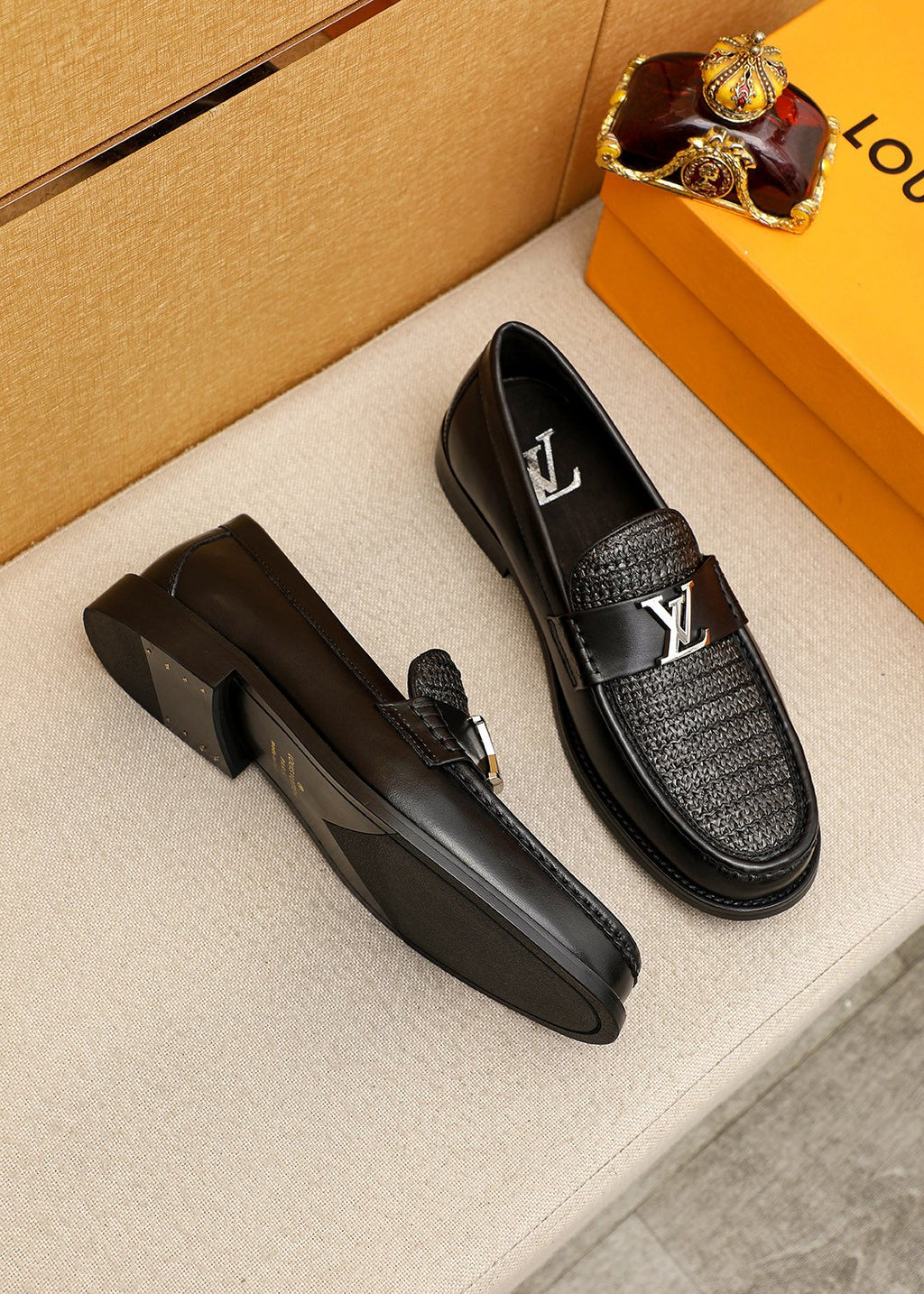 Louis Vuitton Textured Hardware Loafers