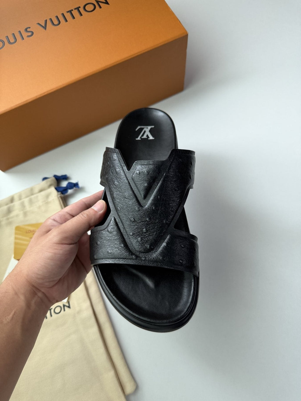 Louis Vuitton Portofino Slide Sandals - Black