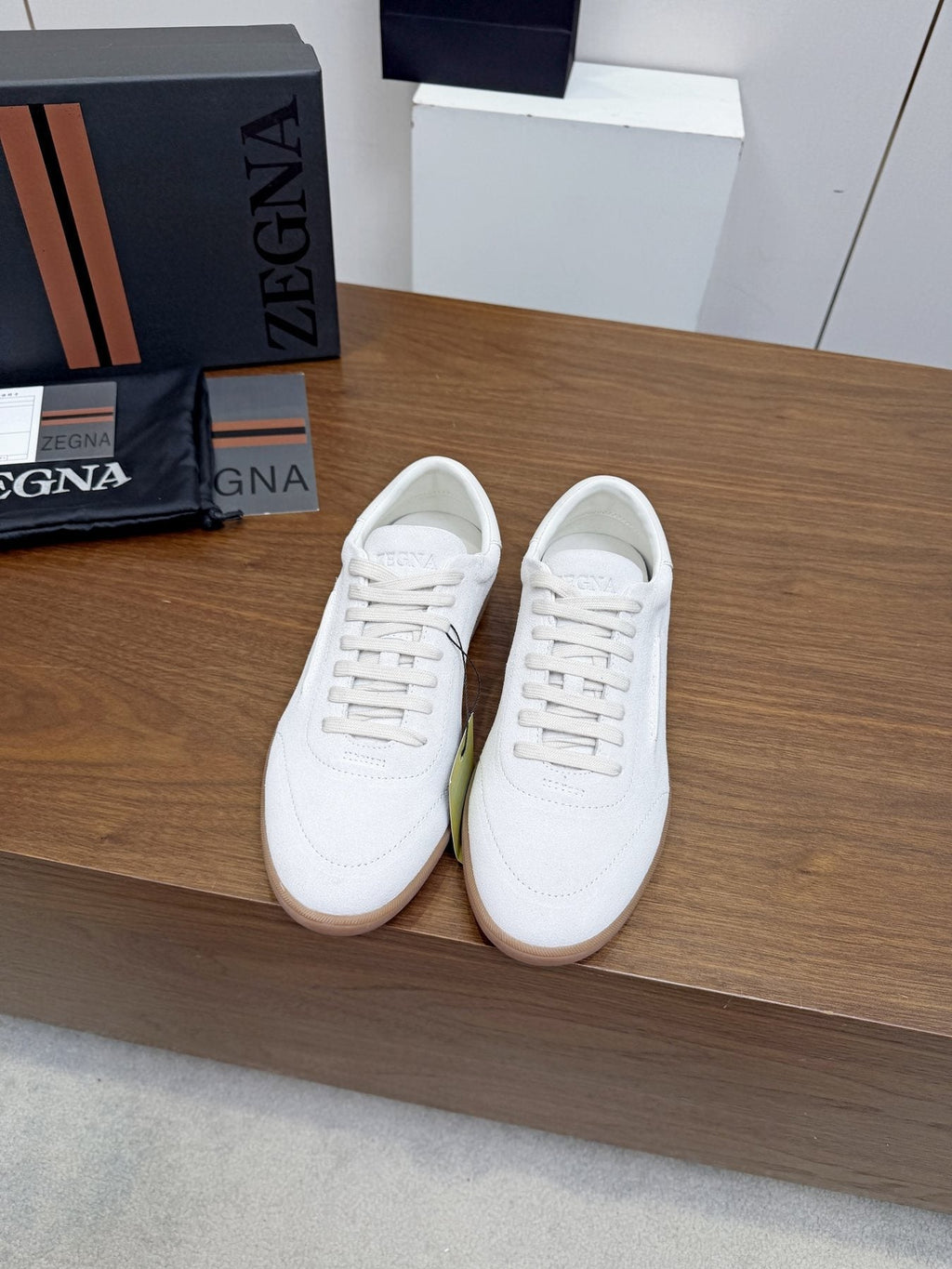 Zegna Suede Low-Top Sneakers
