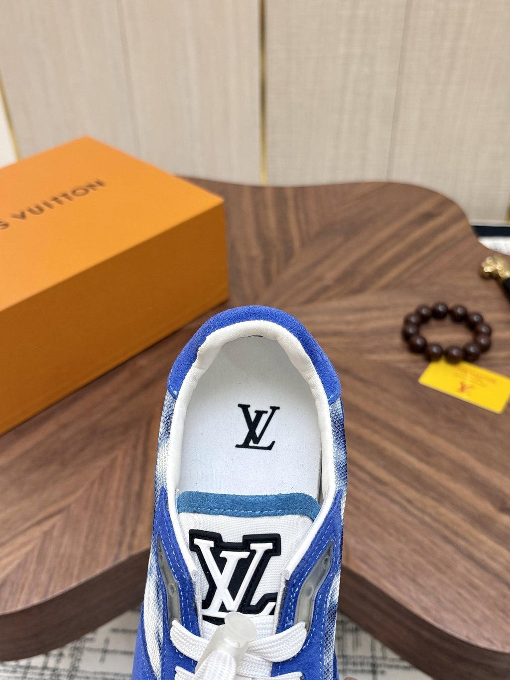 Louis Vuitton Blue Patterned Low-Top Sneakers