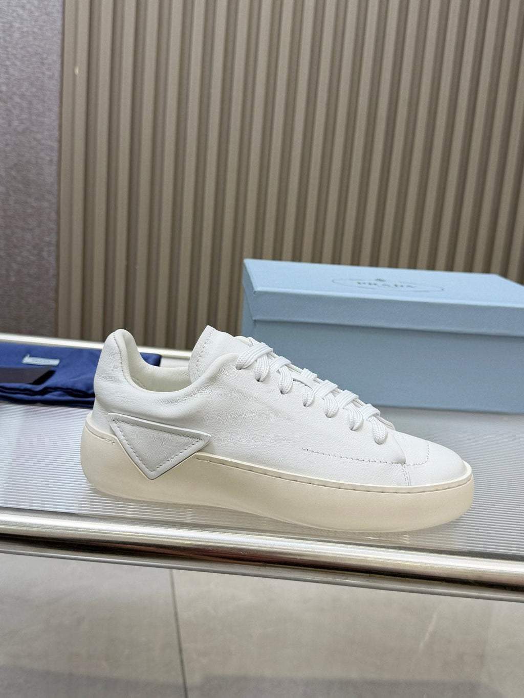 Prada Tonal Tan Low-Top Sneakers