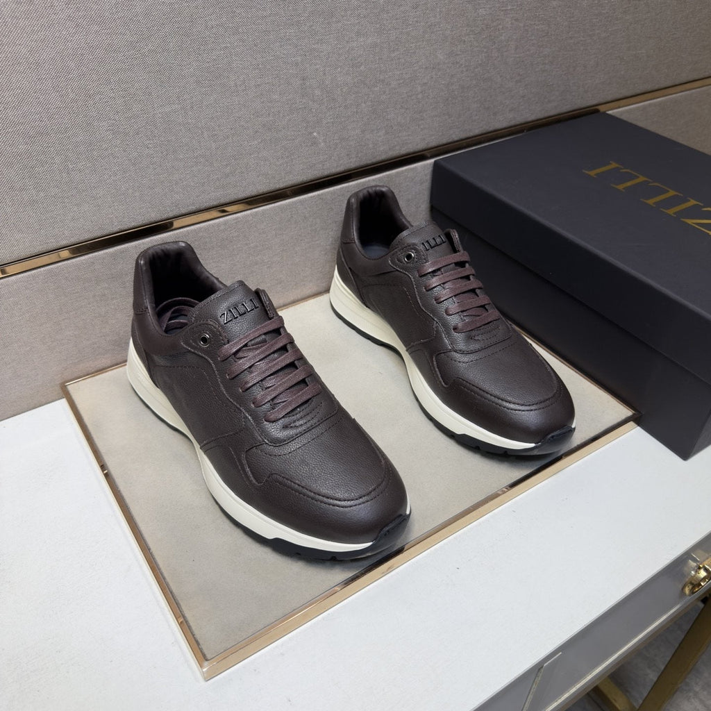 ZILLI Panel-Detail Lace-Up Sneakers