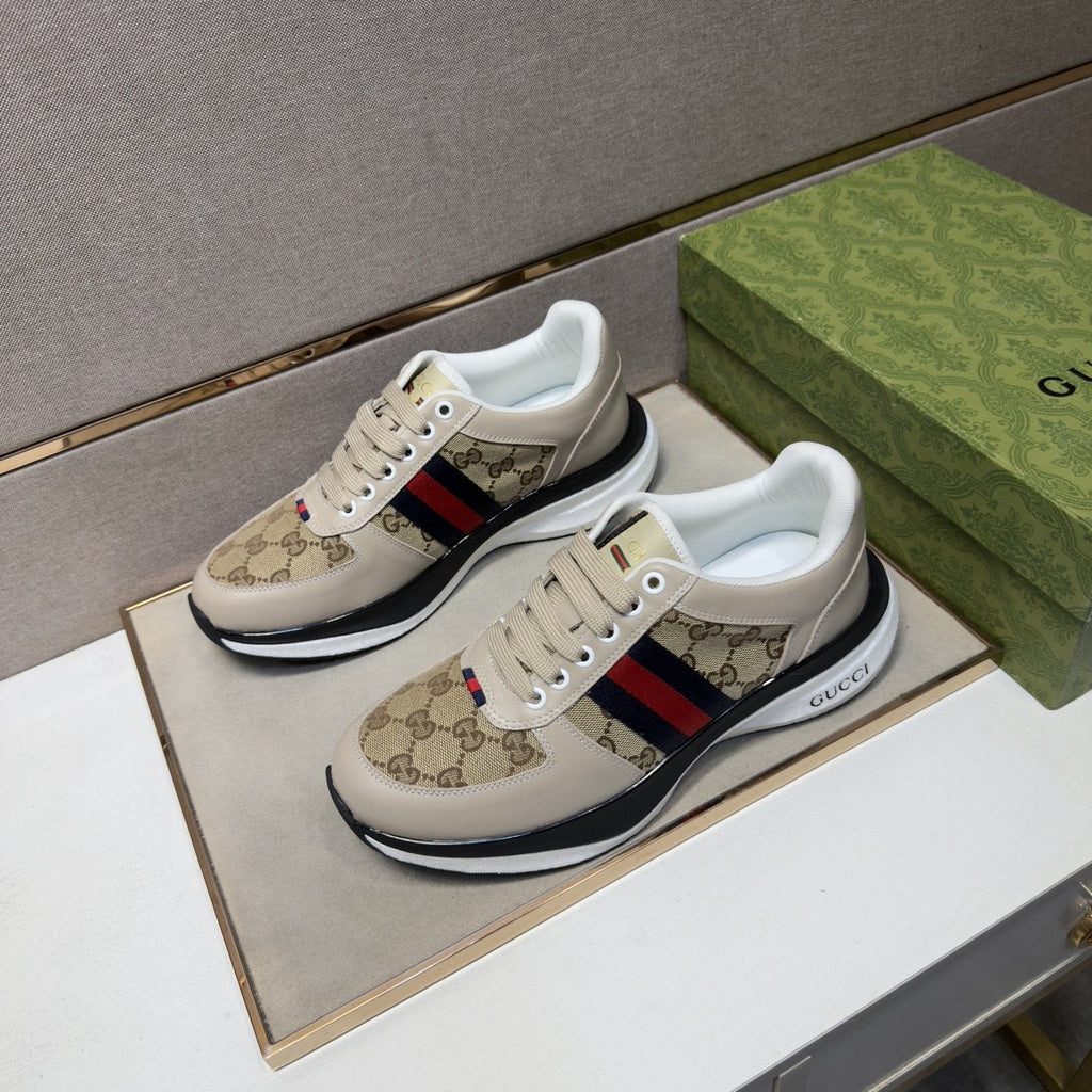 Gucci Web Stripe Low-Top Sneakers