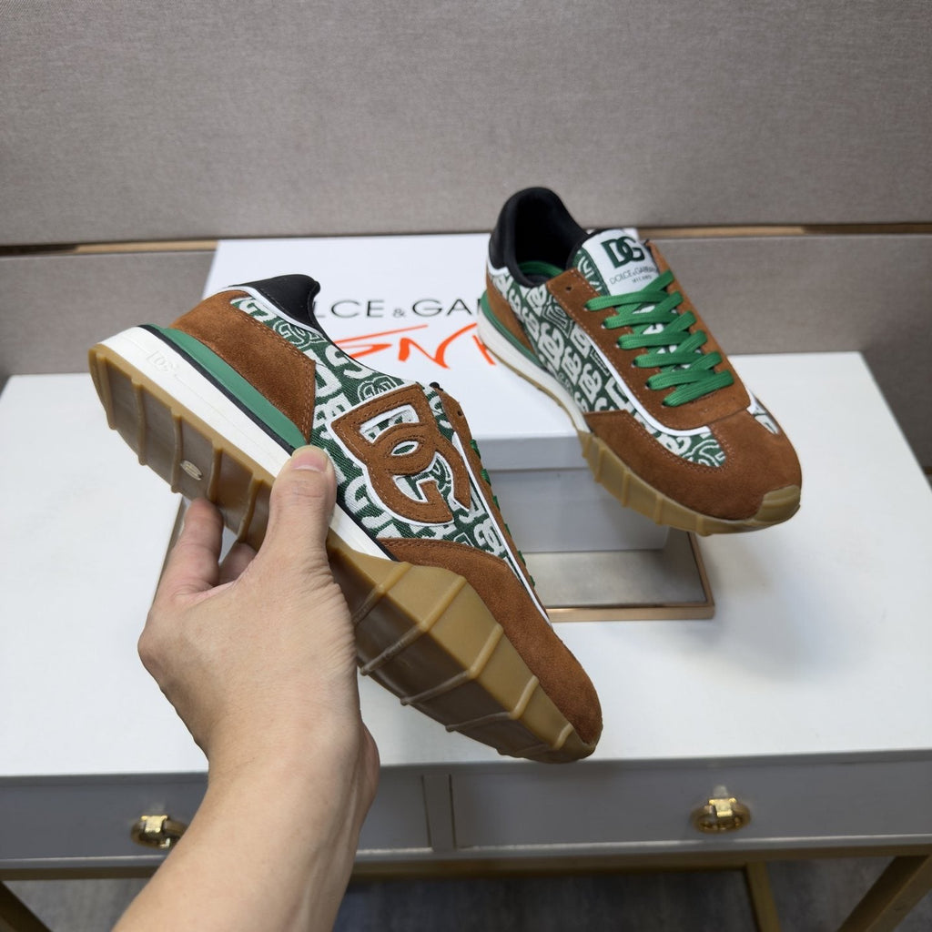 Dolce & Gabbana Patterned Panel Low-Top Sneakers
